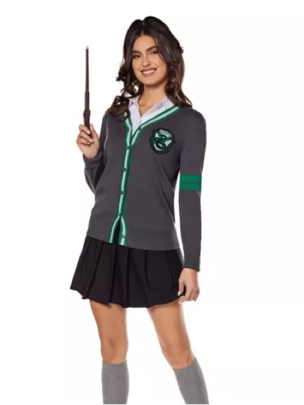 Spirit Halloween Slyntherin house crest sweater